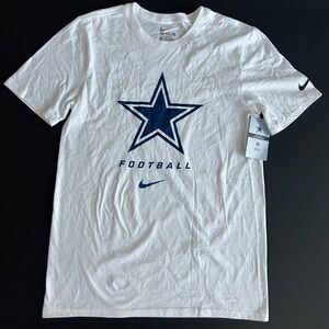 BRAND NEW “Dallas Cowboys” Nike White Tee with Navy Star - Men Size Small